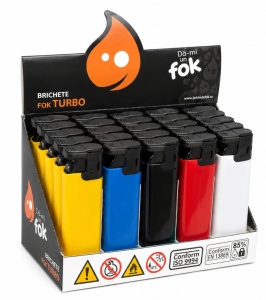 Brichetele Fok Turbo Antivânt Solid Colors - Display 25 bucăți