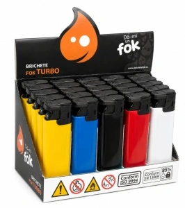 Brichetele Fok Turbo Antivânt Solid Colors - Display 25 bucăți