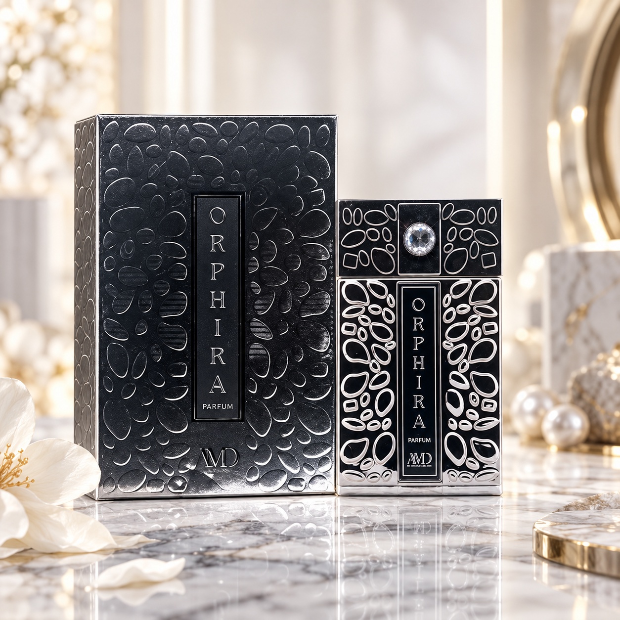Orphira AMD Perfumes Eau de Parfum 100 ml parfum unisex cu sticlă neagră și cutie premium