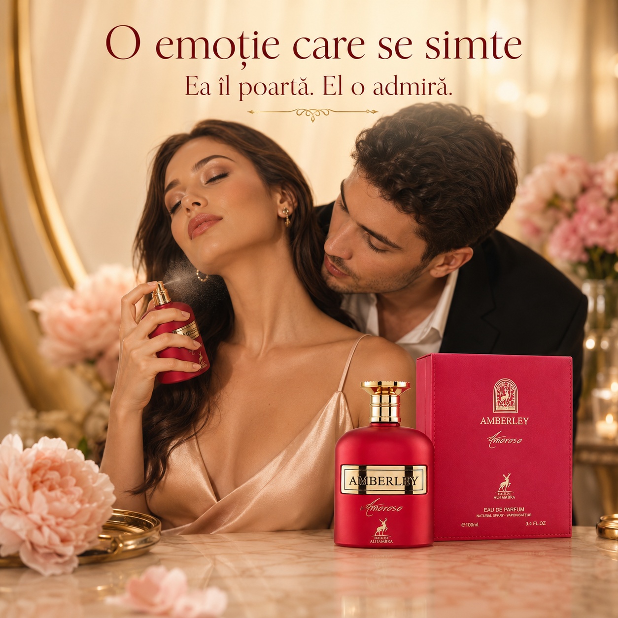 Alhambra Amberley Amoroso parfum elegant pentru femei și momente romantice