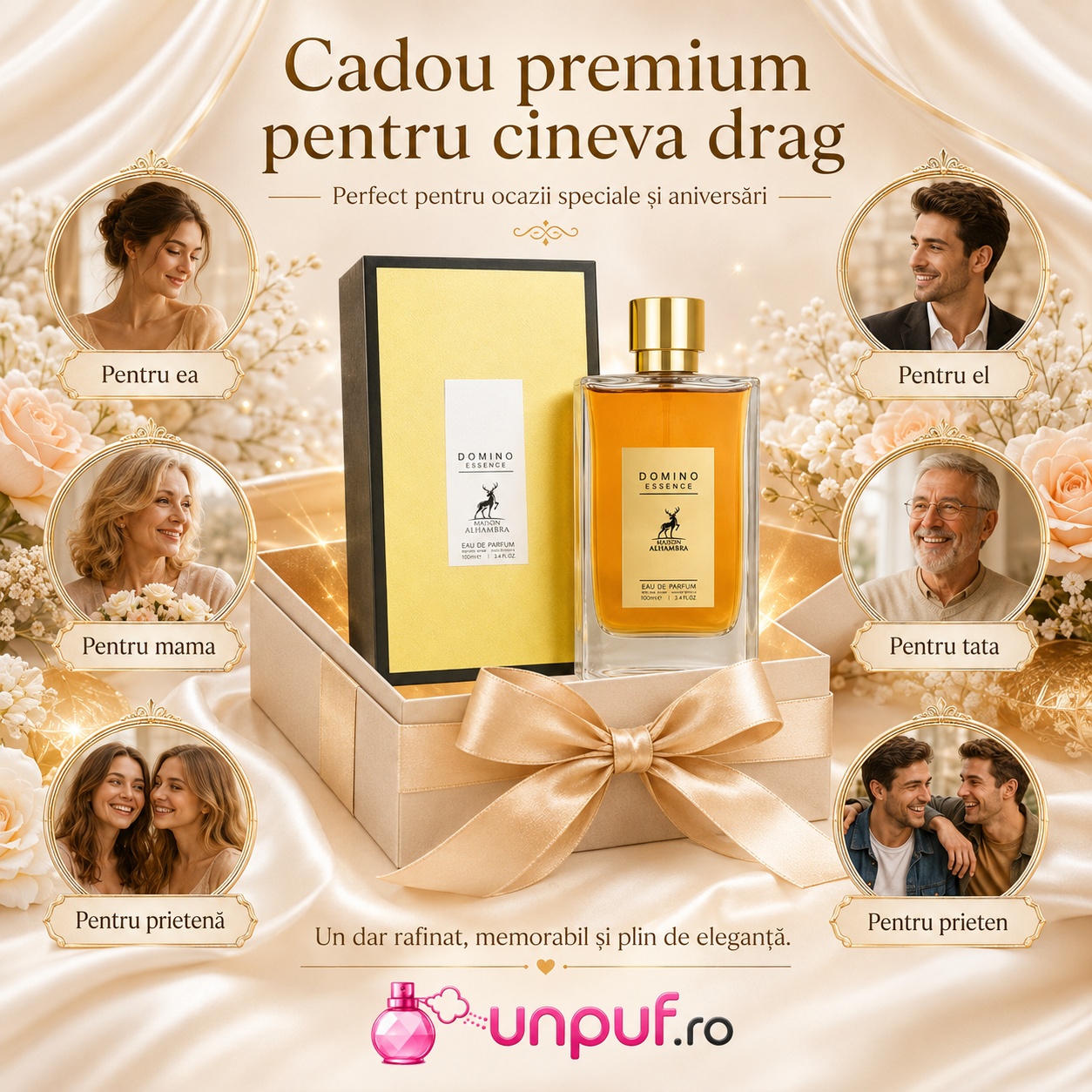 Cadou premium Alhambra Domino Essence pentru ea, pentru el, pentru mamă, pentru tată, pentru prietenă sau prieten