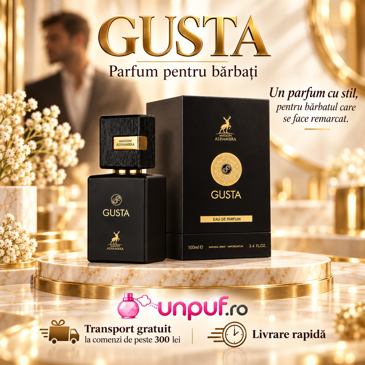 Alhambra Gusta parfum cu stil pentru bărbatul care se face remarcat