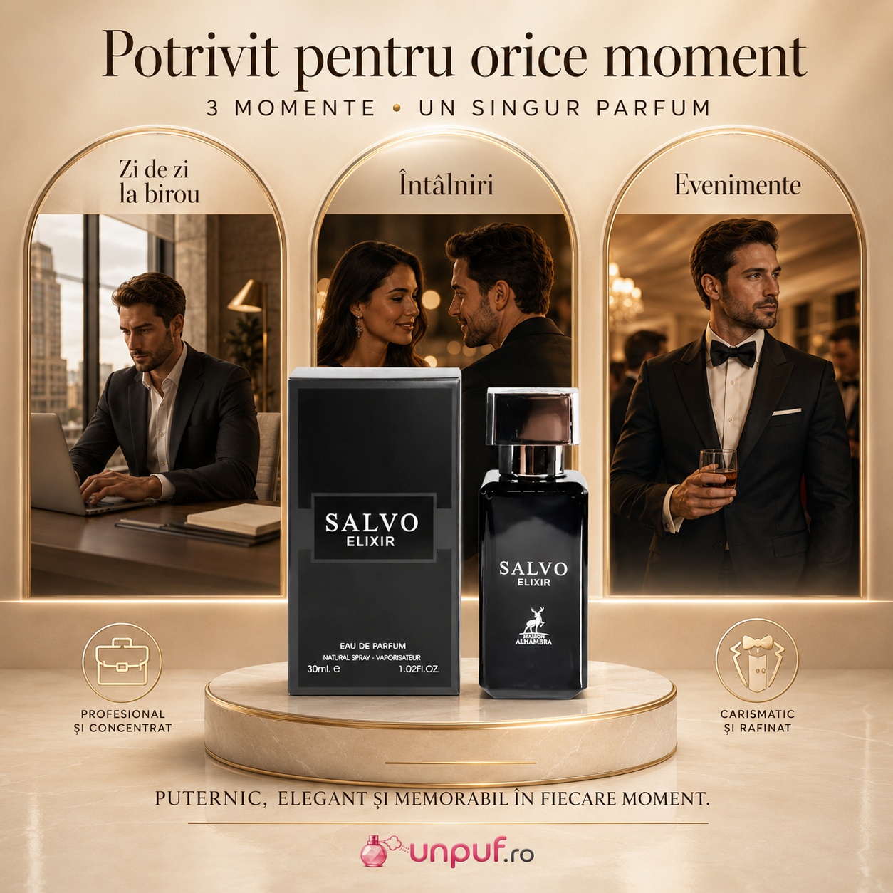 Alhambra Salvo Elixir parfum potrivit pentru zi de zi birou &icirc;nt&acirc;lniri și evenimente speciale