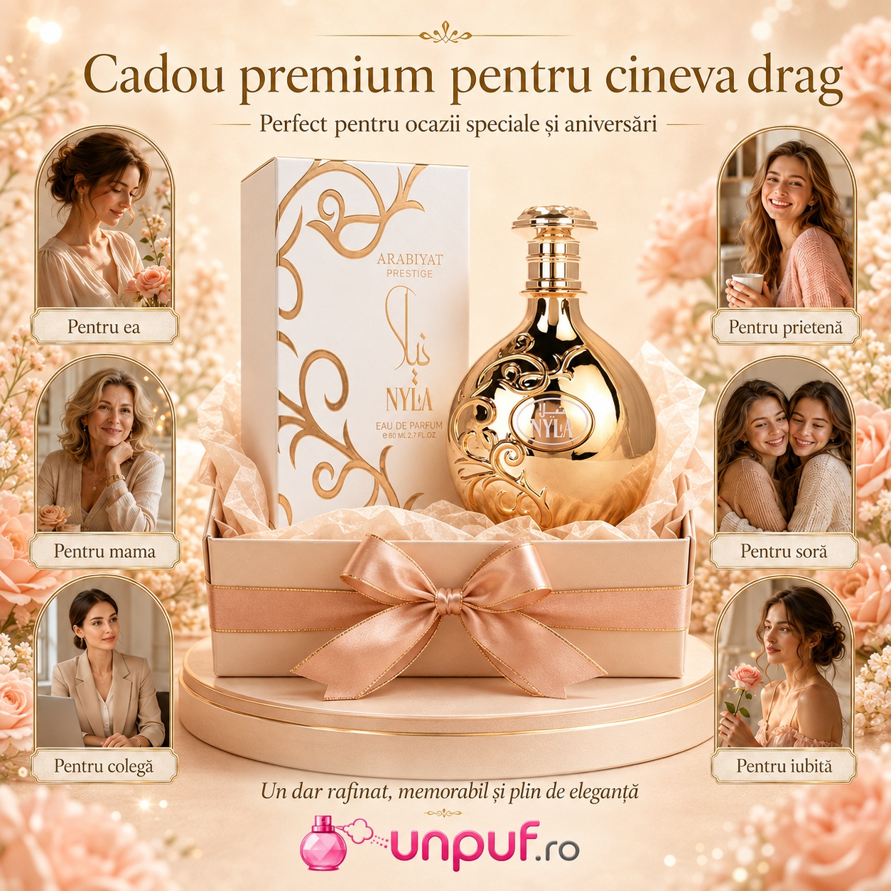 Arabiyat Prestige Nyla cadou premium pentru femei, prietenă, mamă, soră, colegă sau iubită
