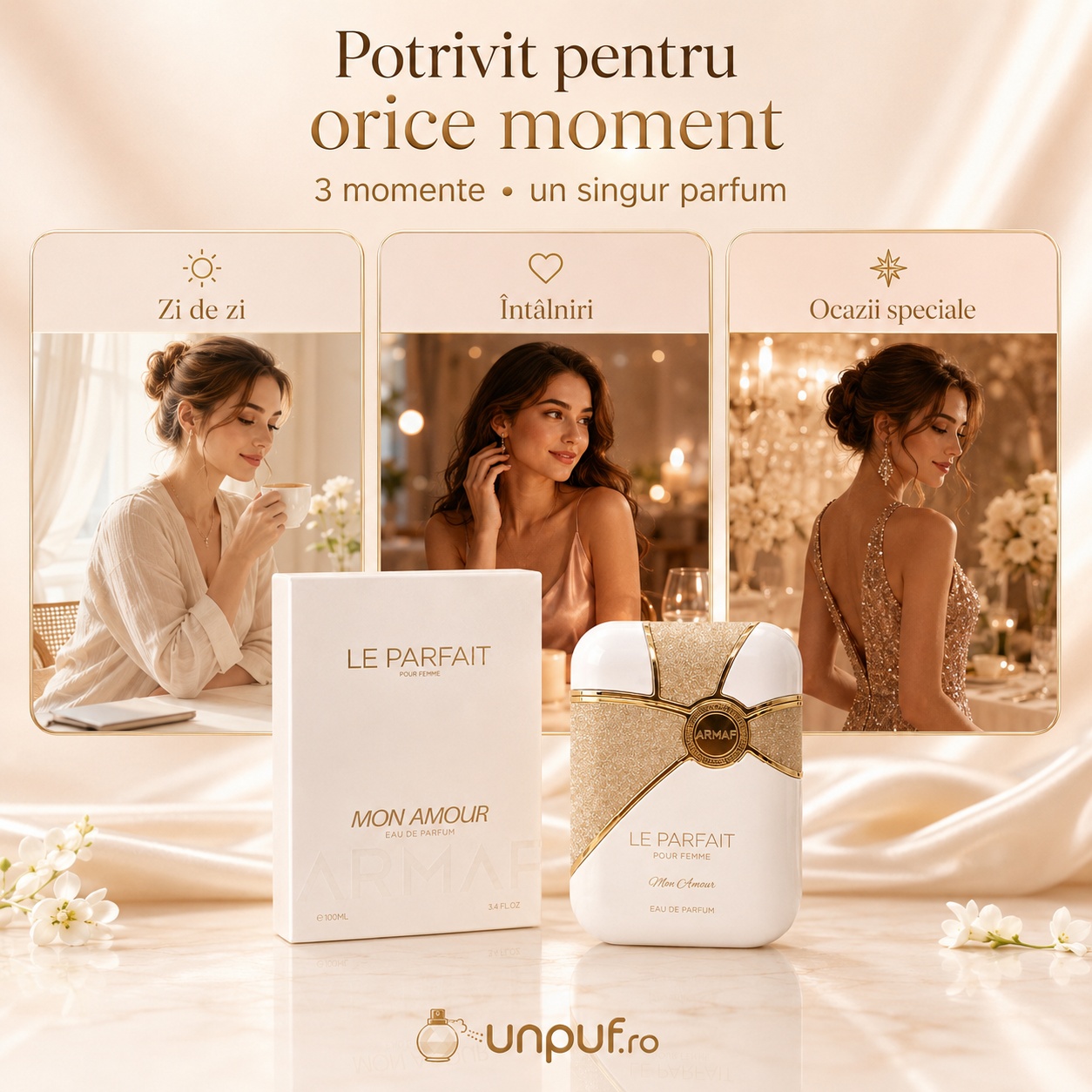 Armaf Le Parfait Pour Femme Mon Amour potrivit pentru zi de zi, &icirc;nt&acirc;lniri și ocazii speciale