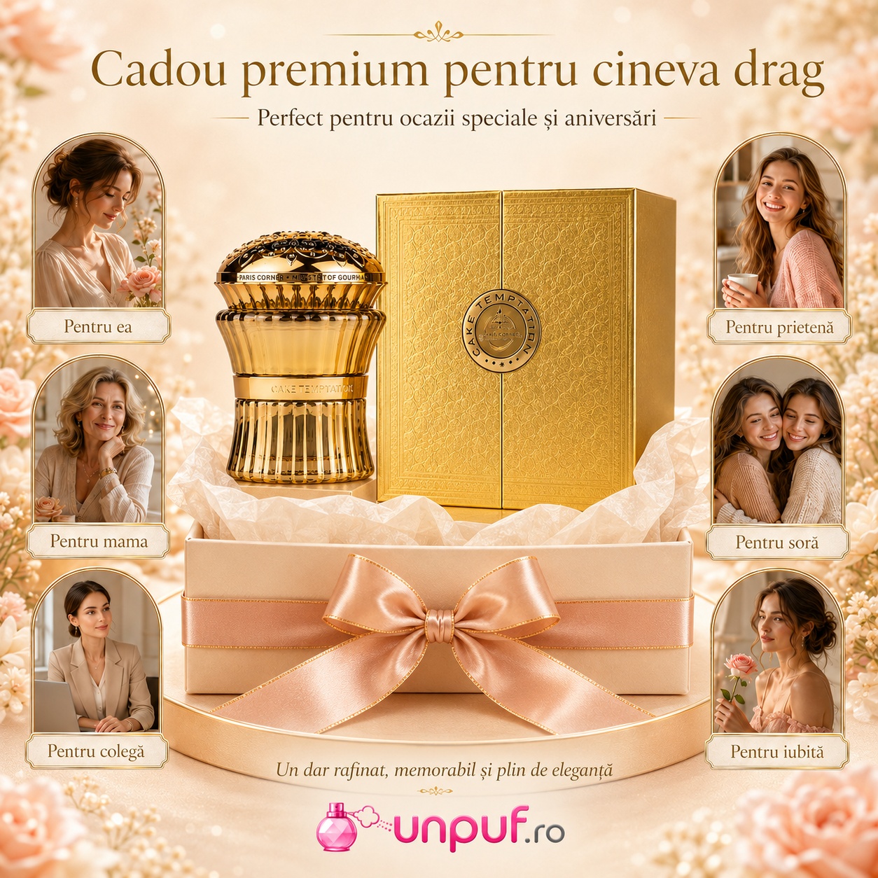 Cake Temptation cadou premium pentru mamă, soră, prietenă, colegă sau iubită