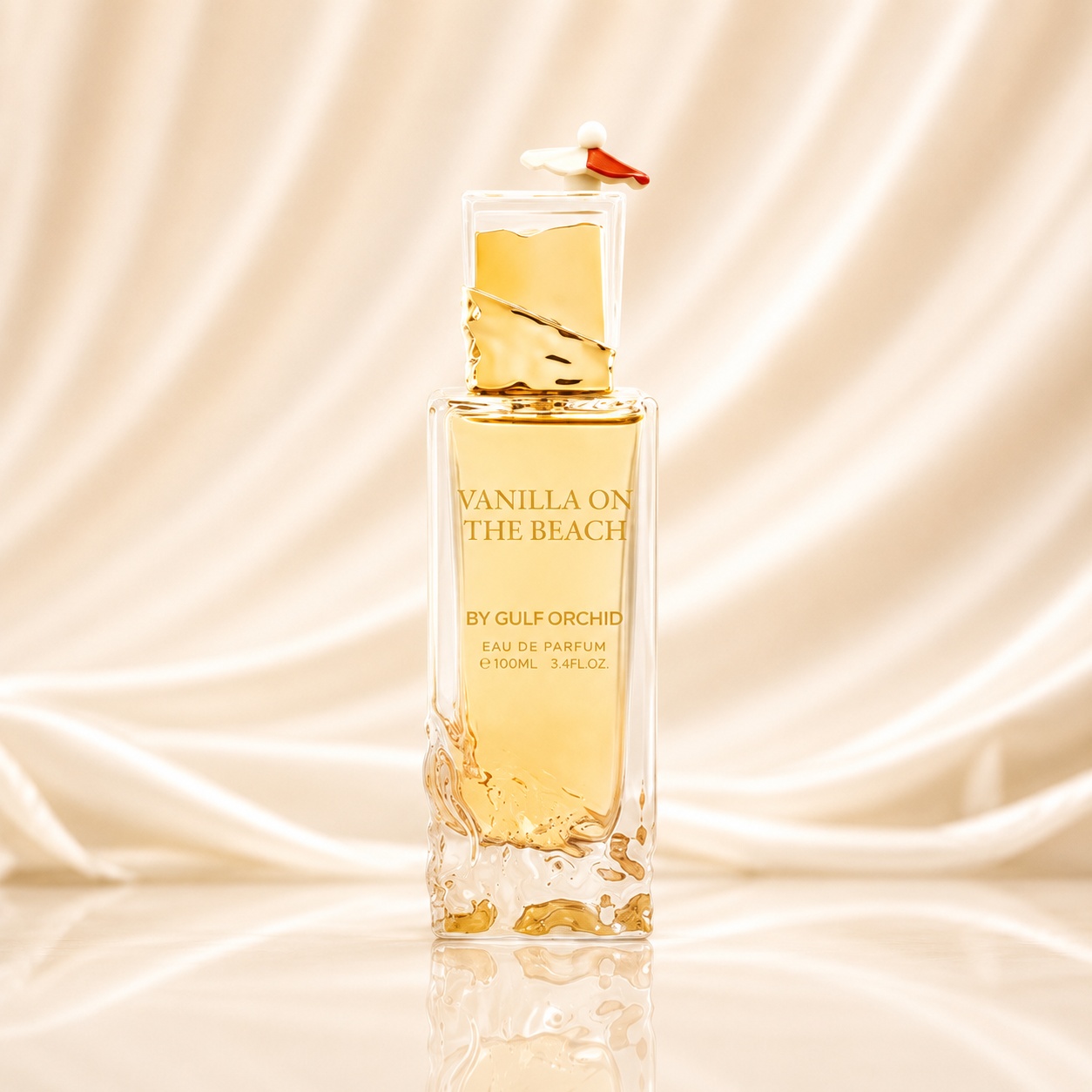 Sticlă Gulf Orchid Vanilla On The Beach Eau de Parfum 100ml, parfum dulce fructat condimentat vanilat
