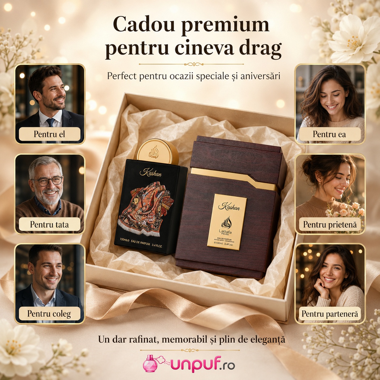 Lattafa Pride Kashan cadou premium pentru cineva drag, parfum arăbesc elegant și memorabil
