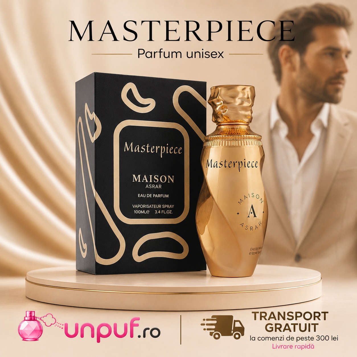 Parfum Maison Asrar Masterpiece Eau de Parfum 100ml, aromă elegantă și sofisticată pentru orice sezon