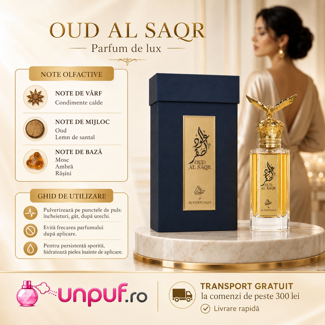 My Perfumes Oud Al Saqr ghid de utilizare și note olfactive condimente calde, oud, lemn de santal, mosc, ambră și rășini