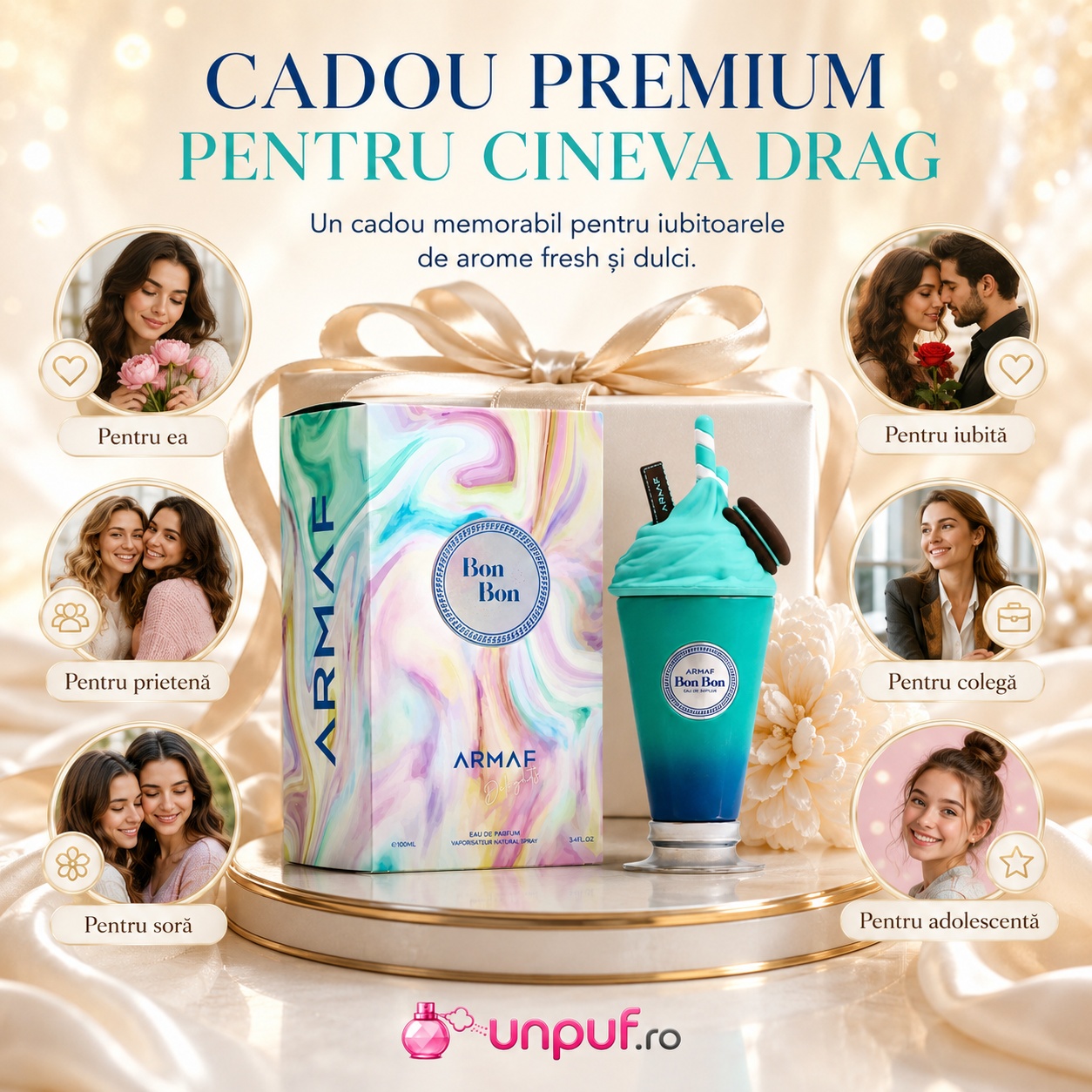 Armaf Bon Bon cadou premium pentru ea iubită prietenă colegă soră sau adolescentă