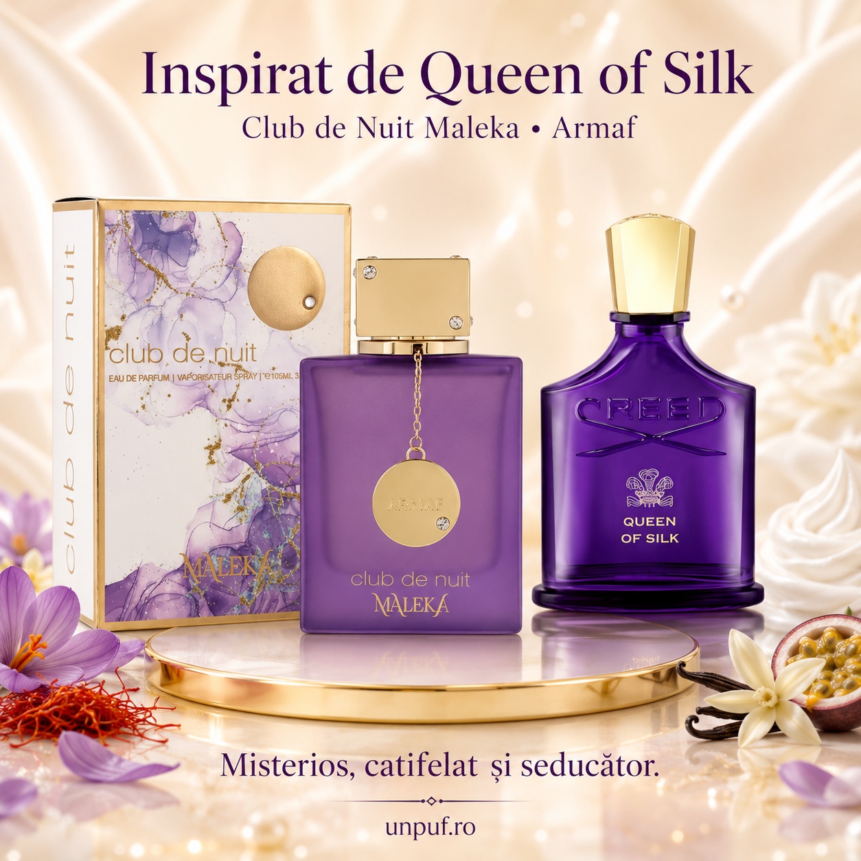 Armaf Club De Nuit Maleka inspirat de Queen of Silk, parfum misterios catifelat și seducător