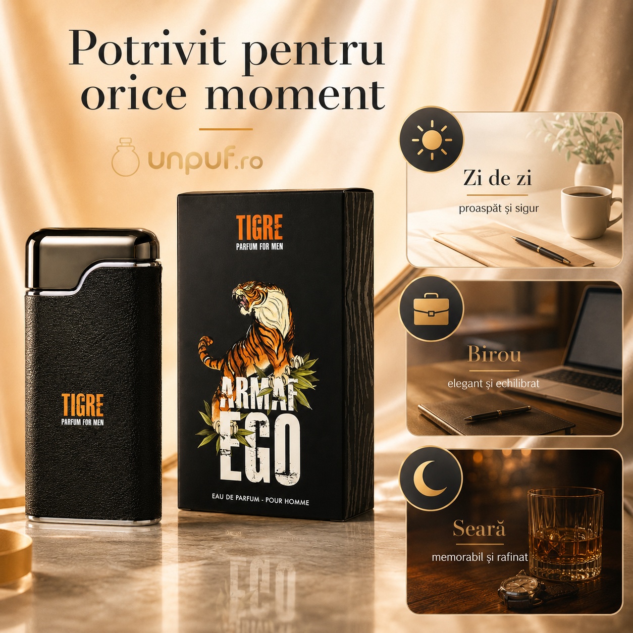 Armaf Ego Tigre potrivit pentru zi de zi, birou și seară