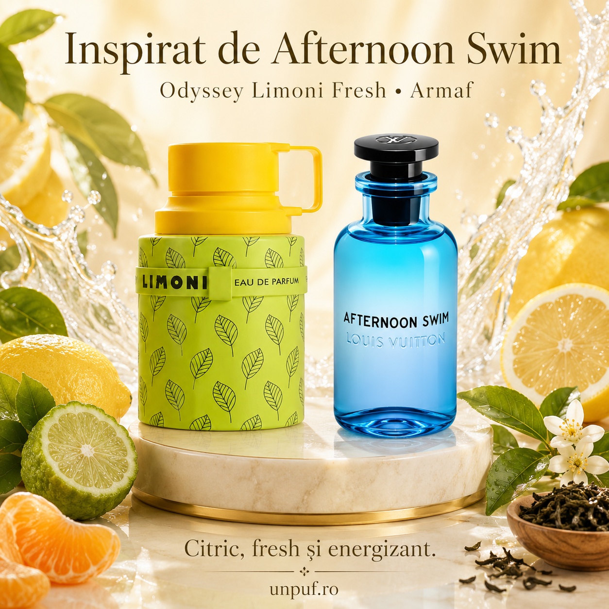 Armaf Odyssey Limoni Fresh Edition inspirat de Afternoon Swim, parfum citric fresh și energizant