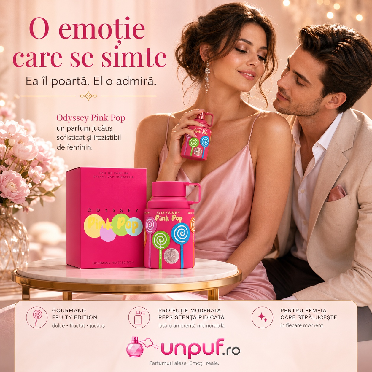 Armaf Odyssey Pink Pop o emoție care se simte, parfum feminin dulce jucăuș și memorabil