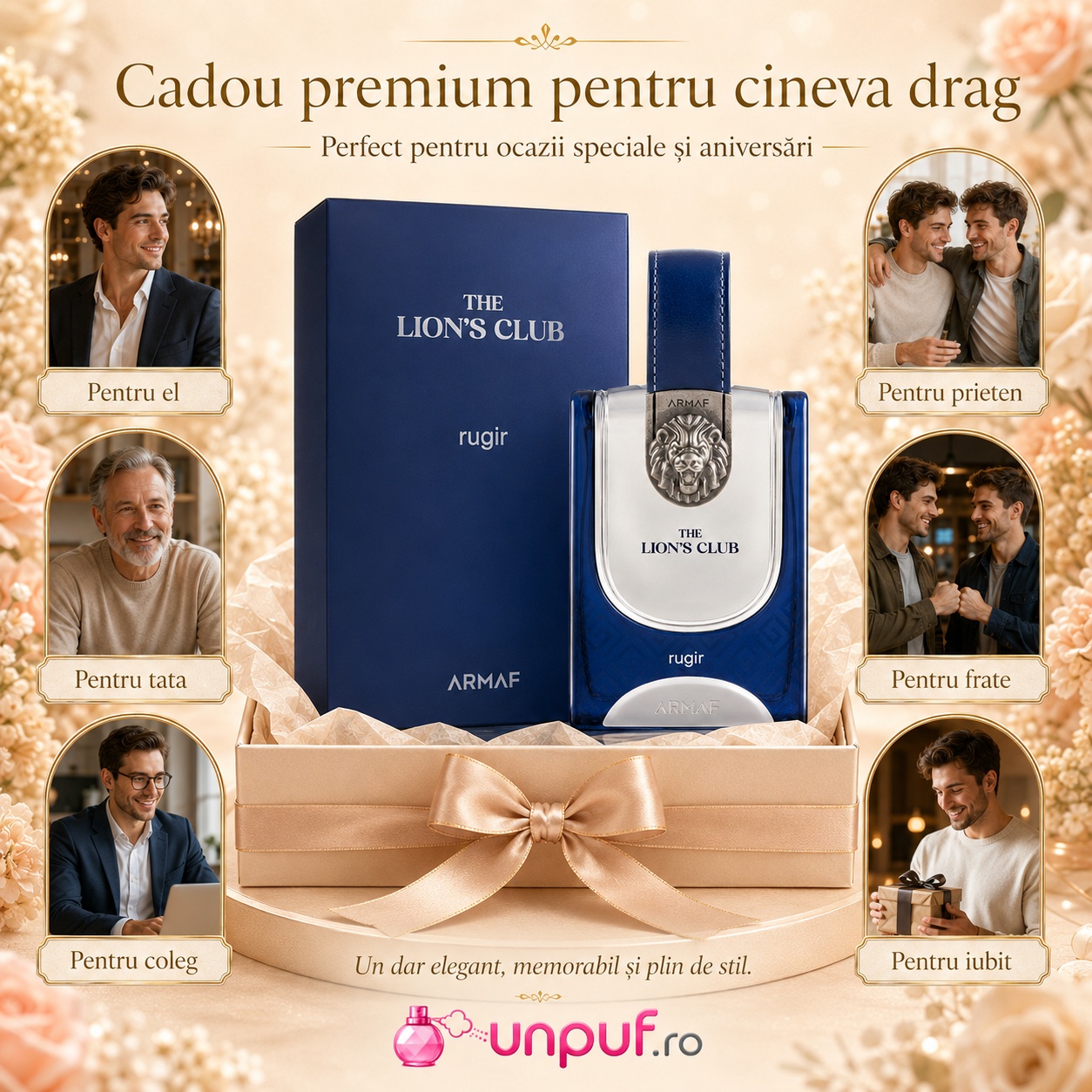 Armaf The Lion's Club Rugir cadou premium pentru el, tată, prieten, frate, coleg sau iubit