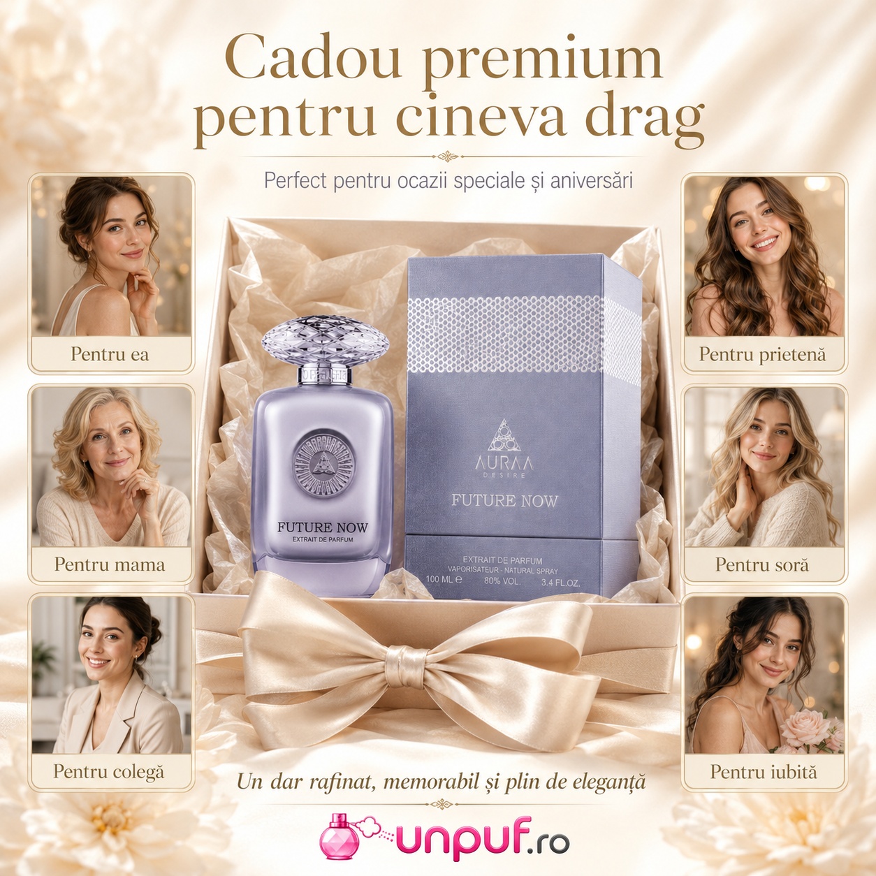 Auraa Desire Future Now cadou premium pentru femei, prietene, mamă, soră, colegă sau iubită