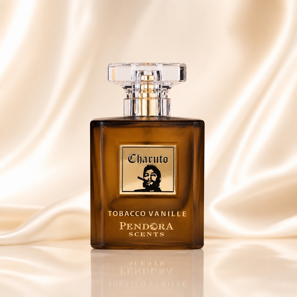 Flacon Charuto Tobacco Vanille Pendora Scents 100 ml ambrat cu capac transparent masiv și etichetă aurie