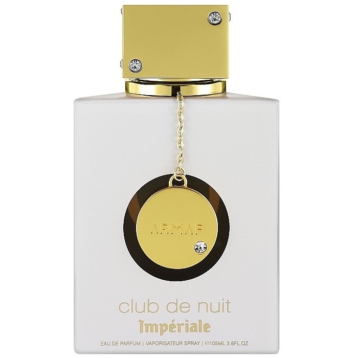 Flacon original Club De Nuit Imperiale White Armaf 105 ml alb perlat cu capac auriu și medalion Armaf