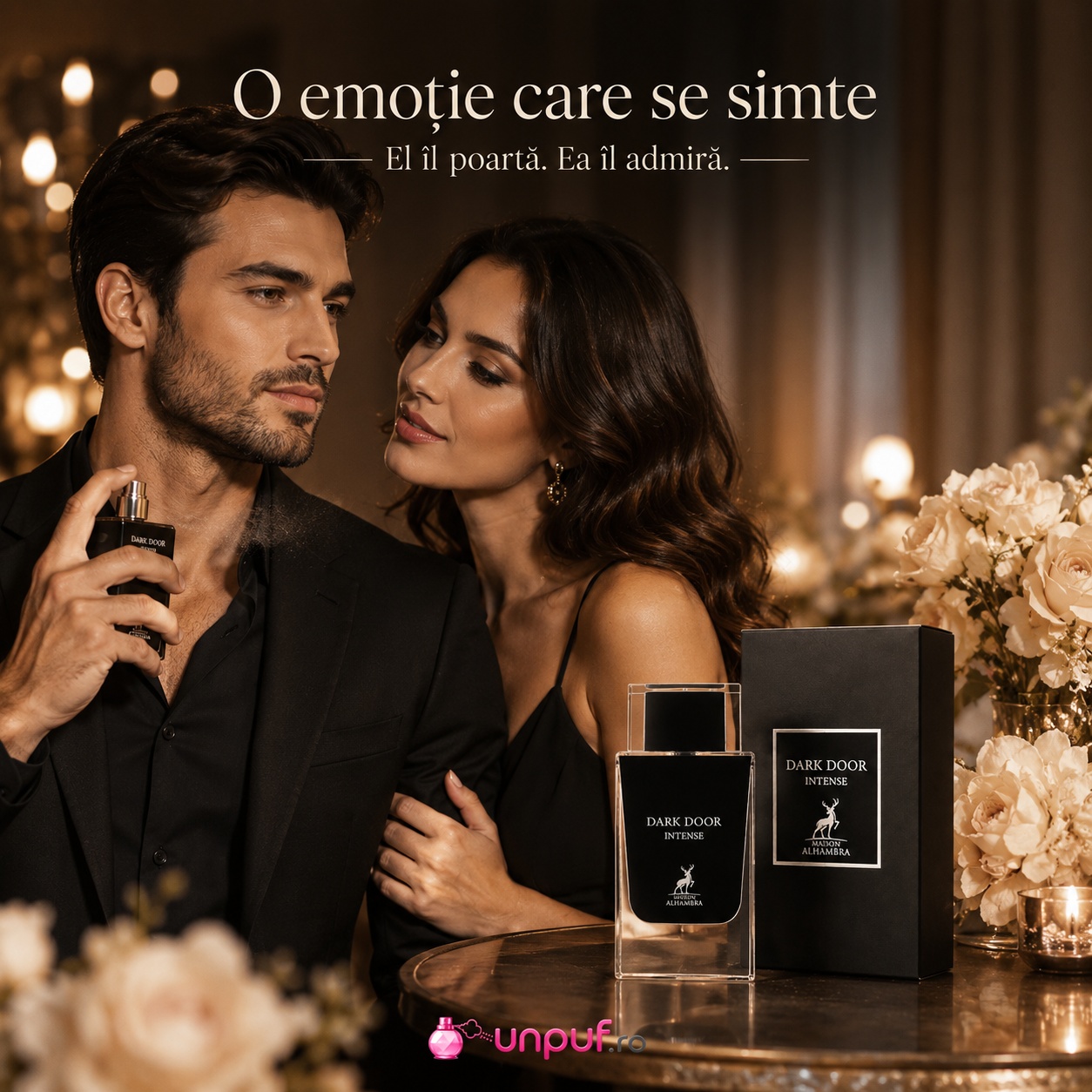 Dark Door Intense Maison Alhambra parfum bărbătesc elegant pentru &icirc;nt&acirc;lniri și momente speciale