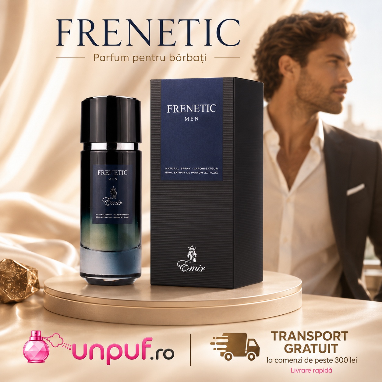 Emir Frenetic Men parfum premium disponibil pe unpuf.ro cu transport gratuit peste 300 lei