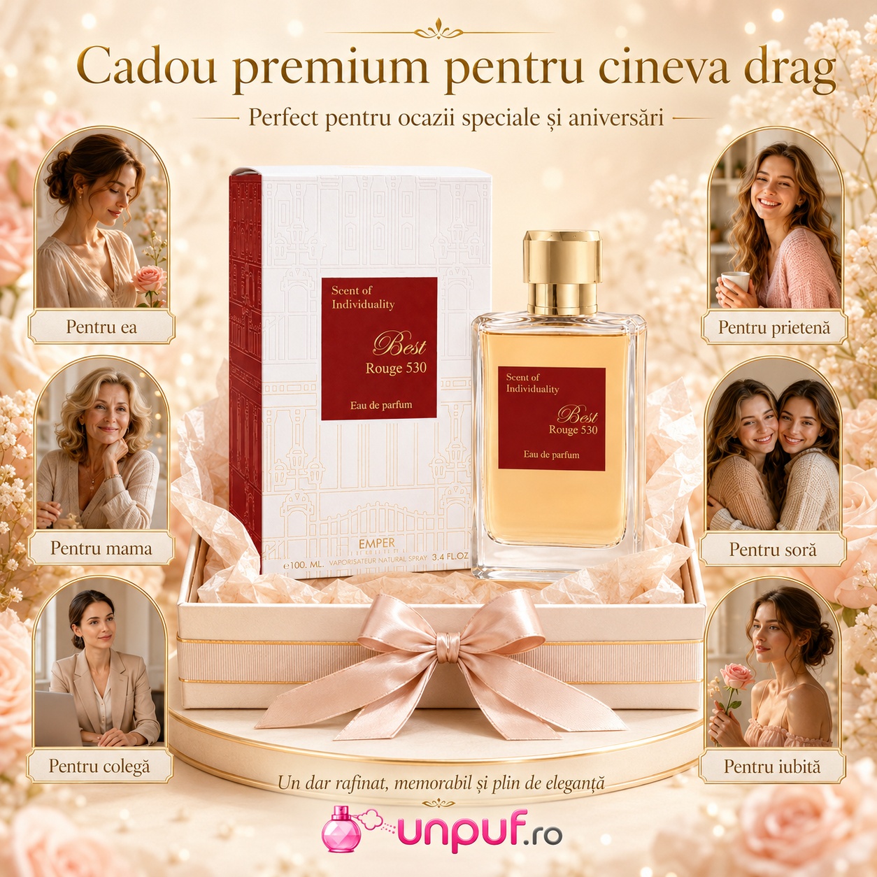 Cadou premium Emper Best Rouge 530 pentru ea, mamă, soră, prietenă, colegă sau iubită