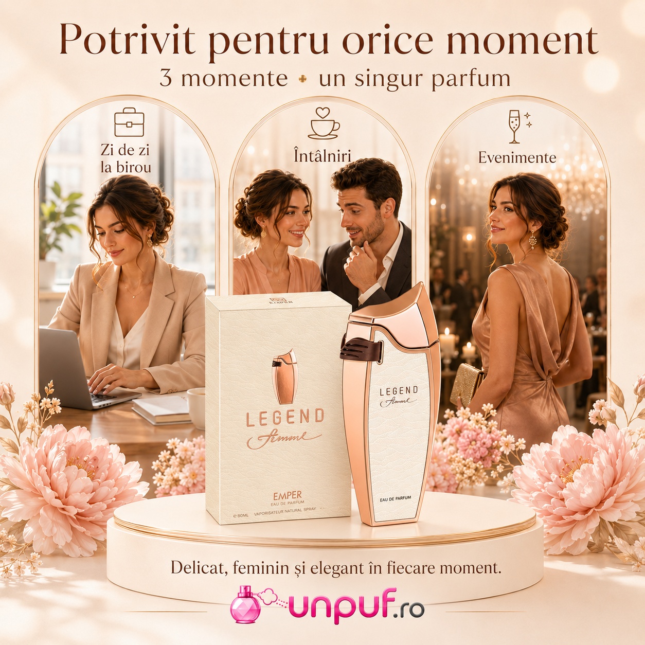 Parfum Emper Legend Femme potrivit pentru zi de zi la birou, &icirc;nt&acirc;lniri și evenimente elegante