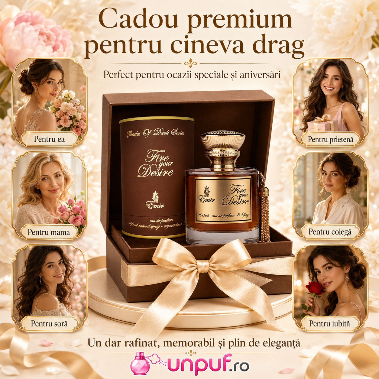 Fire Your Desire Emir cadou premium pentru ea, mamă, prietenă, soră, colegă sau iubită, parfum elegant și memorabil