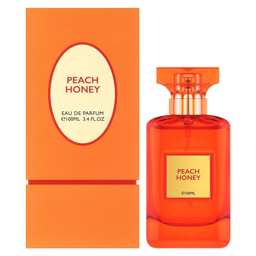 Imagine produs Flavia Peach Honey 100 ml cu flacon și cutie pe fundal alb