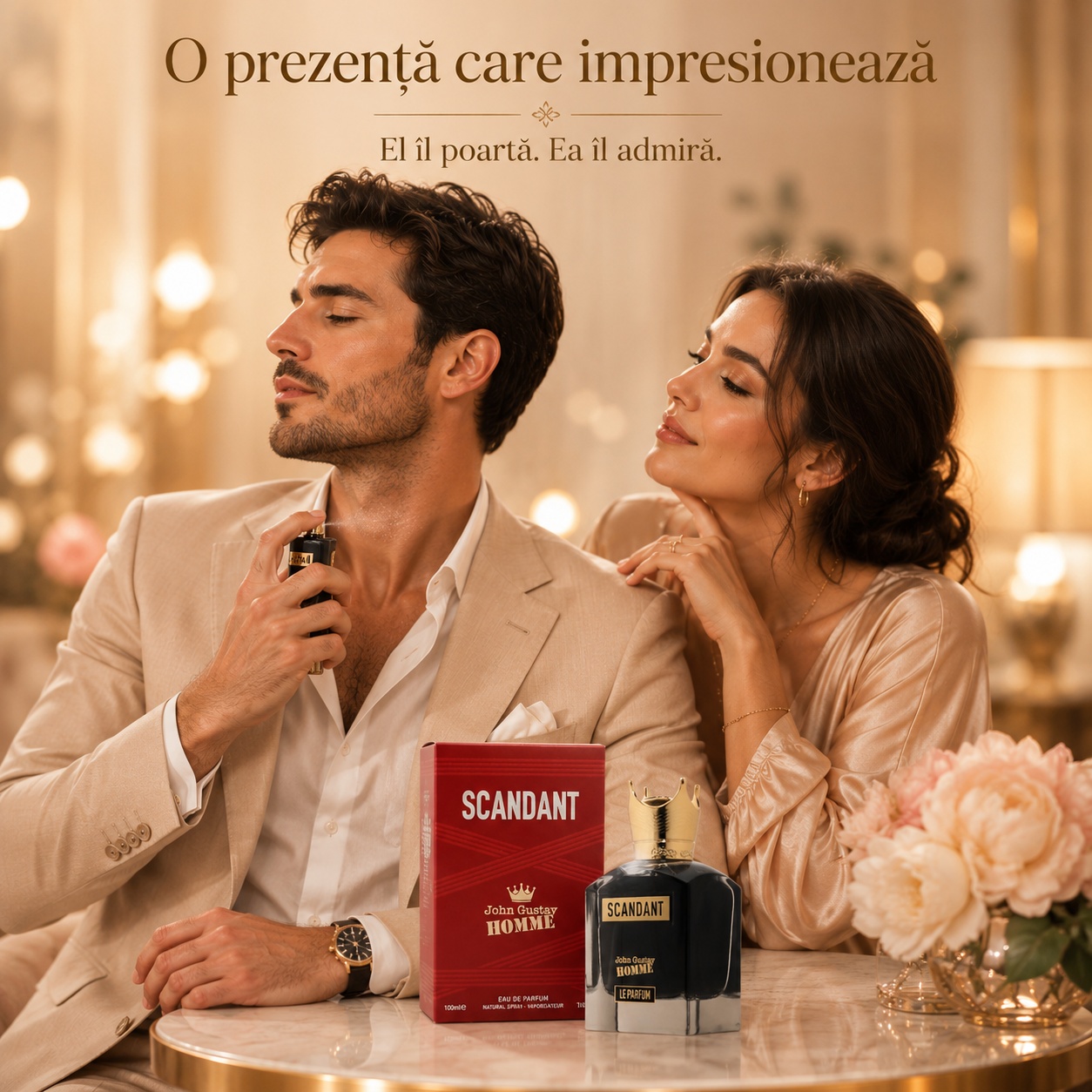 John Gustav Homme Scandant parfum bărbătesc cu prezență elegantă și seducătoare