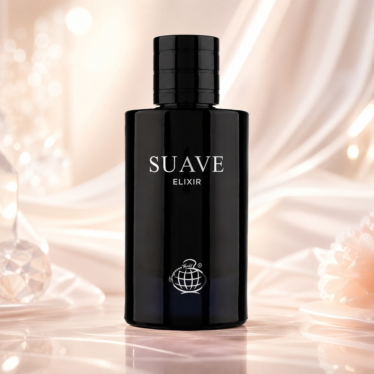 Flacon Suave Elixir Fragrance World 80 ml Apă de Parfum pentru bărbați cu design negru elegant