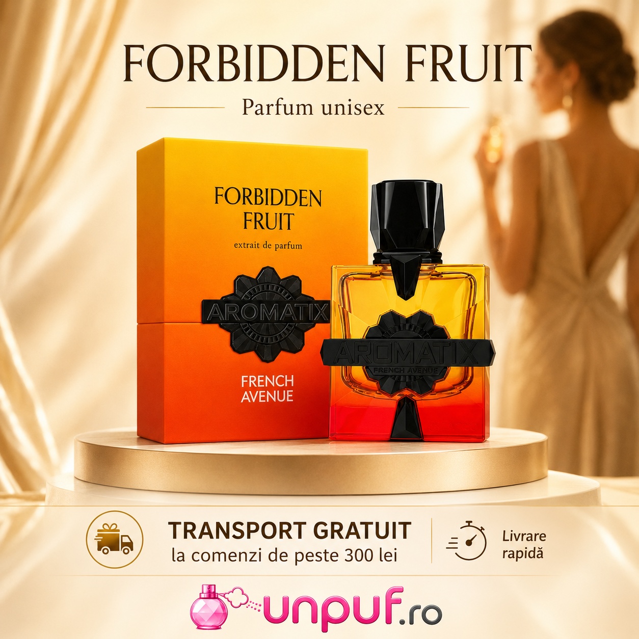 Aromatix Forbidden Fruit French Avenue parfum arăbesc unisex, fructat, dulce și premium