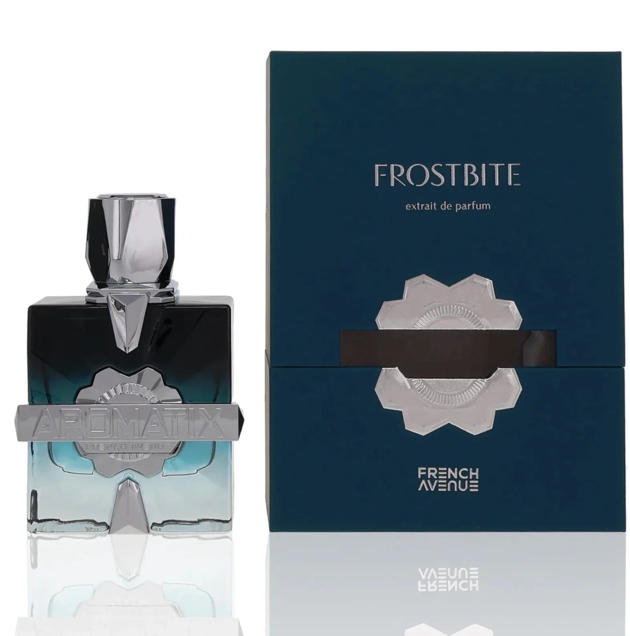 Produs real French Avenue Aromatix Frostbite 100 ml cu sticlă bleu și cutie originală albastru &icirc;nchis
