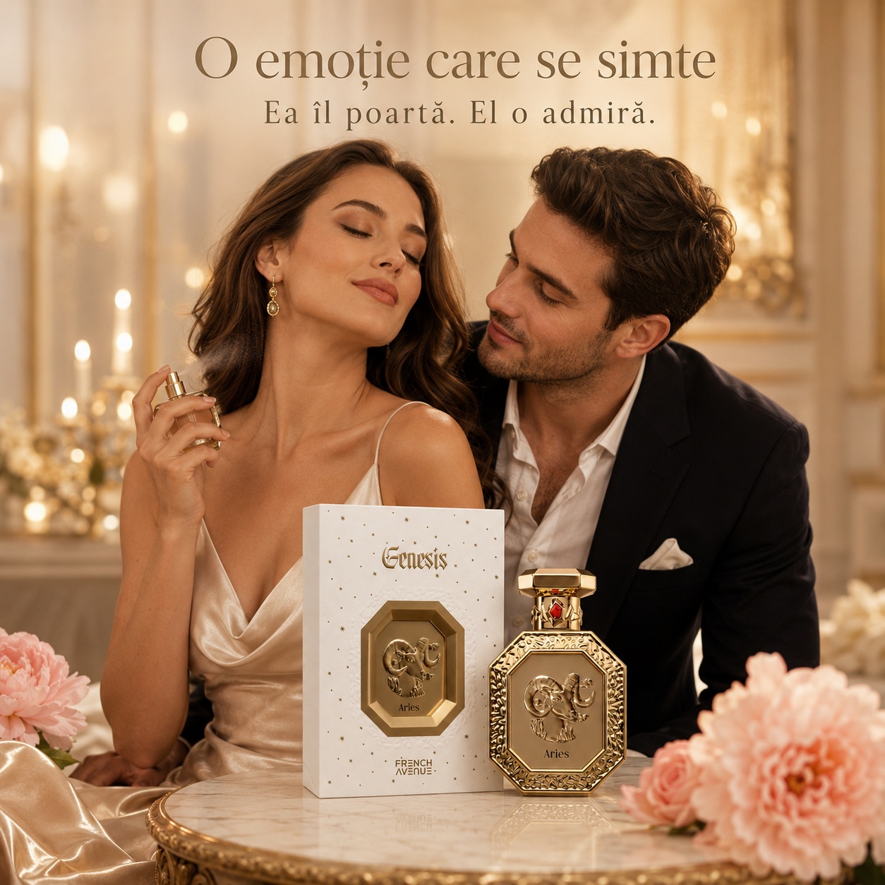 Genesis Aries French Avenue parfum unisex elegant, admirat și potrivit pentru momente romantice