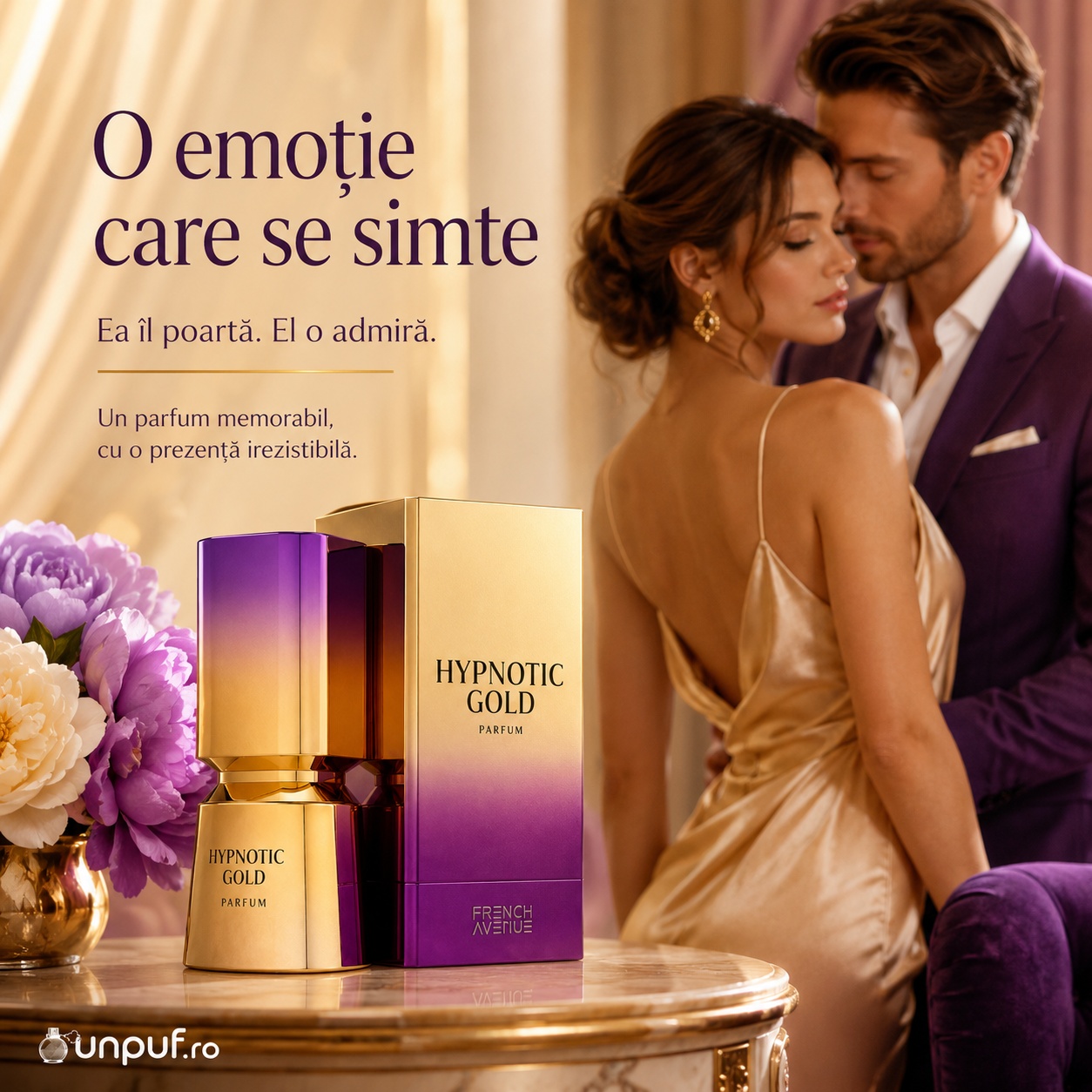 Hypnotic Gold French Avenue parfum unisex dulce, pudrat, sofisticat și memorabil