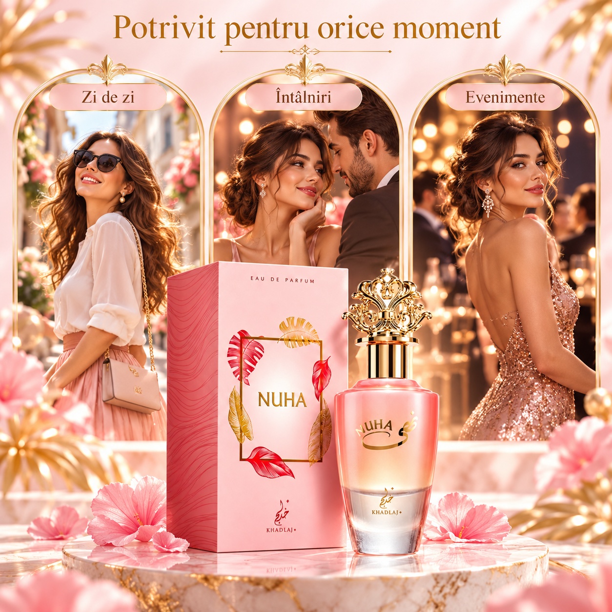 Khadlaj Nuha potrivit pentru zi de zi întâlniri și evenimente parfum feminin elegant