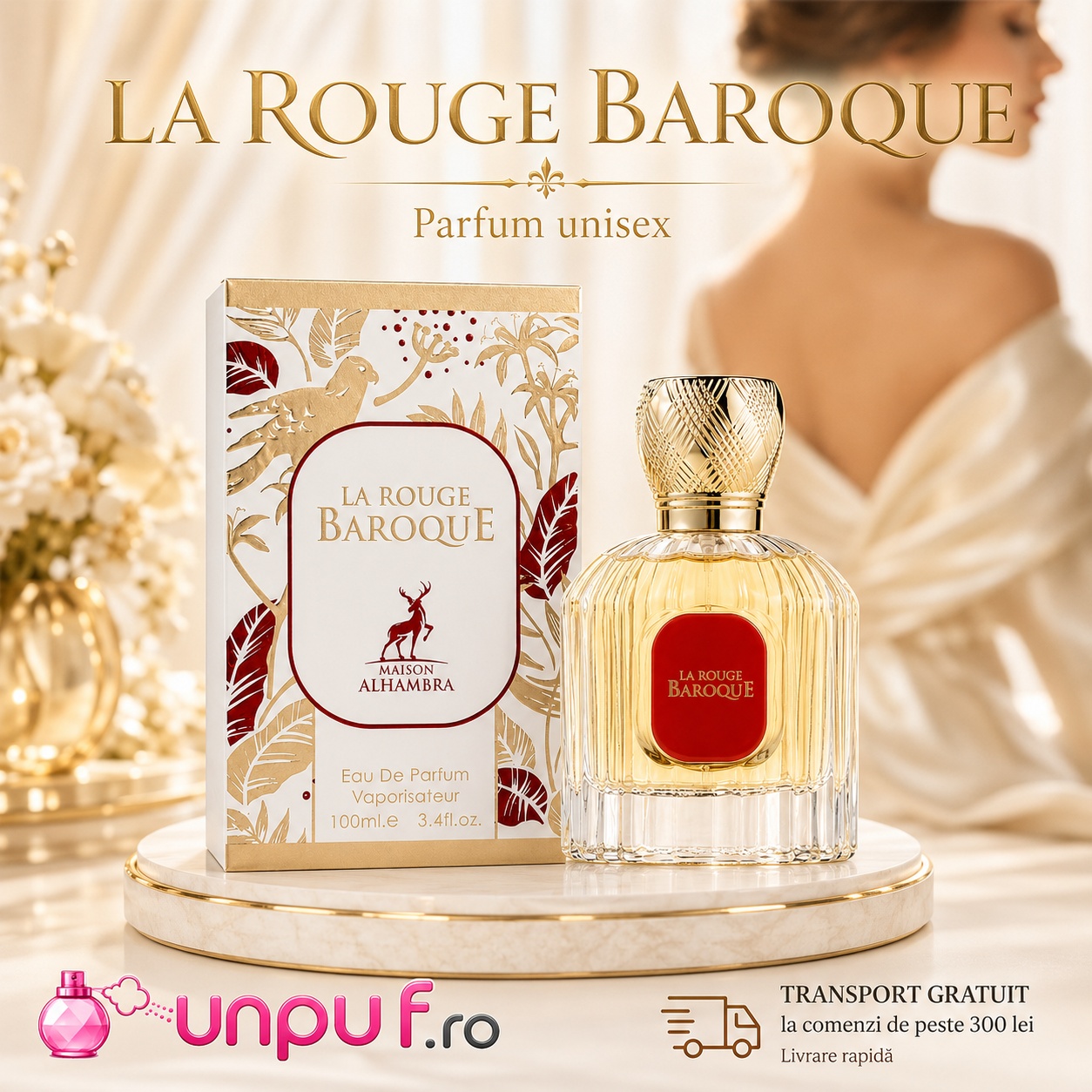 La Rouge Baroque Maison Alhambra parfum unisex cu transport gratuit la comenzi de peste 300 lei