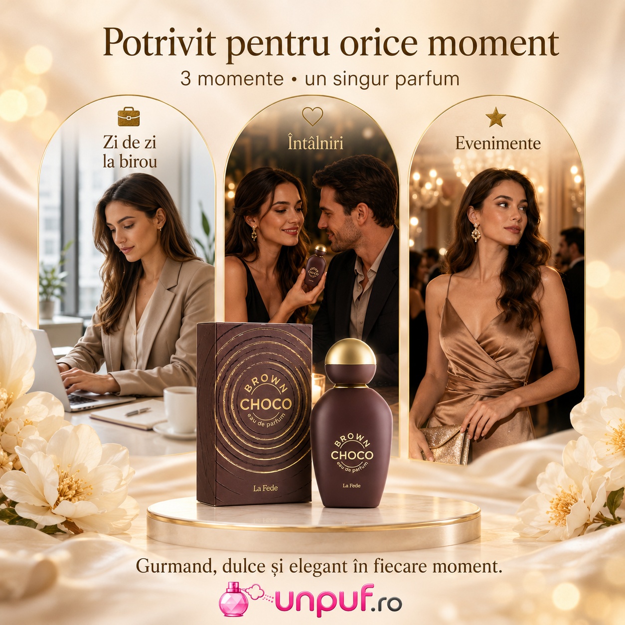 Parfum La Fede Choco Brown potrivit pentru zi de zi, birou, întâlniri și evenimente speciale