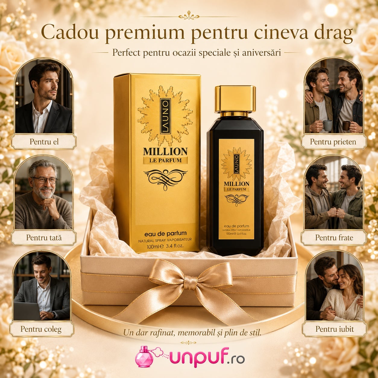 La Uno Million Fragrance World cadou premium pentru bărbați, parfum elegant și memorabil