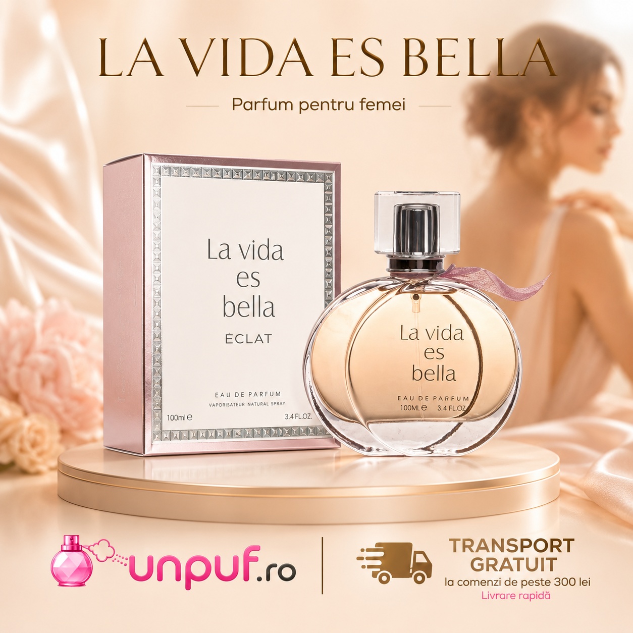 La Vida es Bella Fragrance World parfum de damă cu prezentare premium și transport rapid