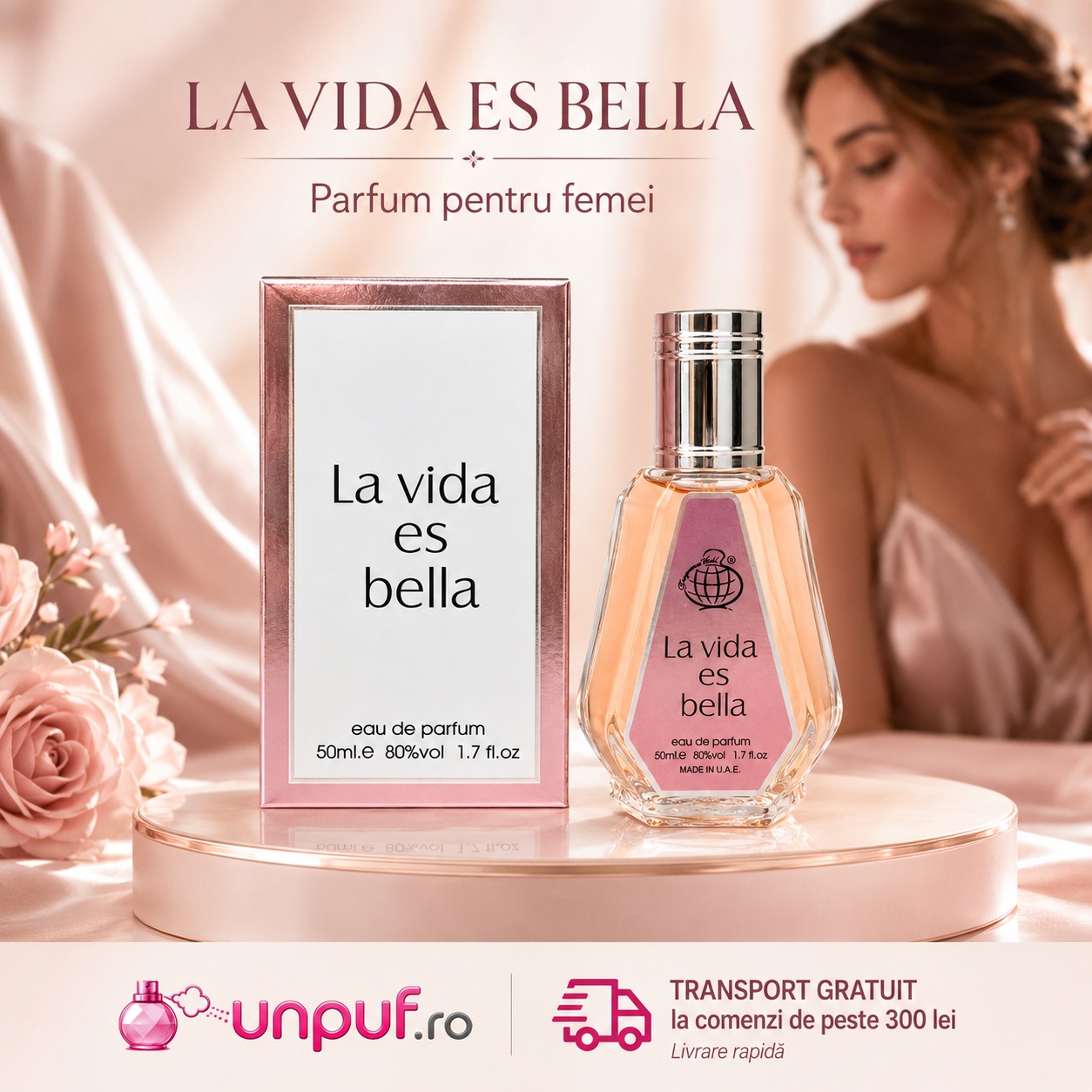 La Vida es Bella Fragrance World parfum de damă dulce floral cu prezentare premium și transport rapid