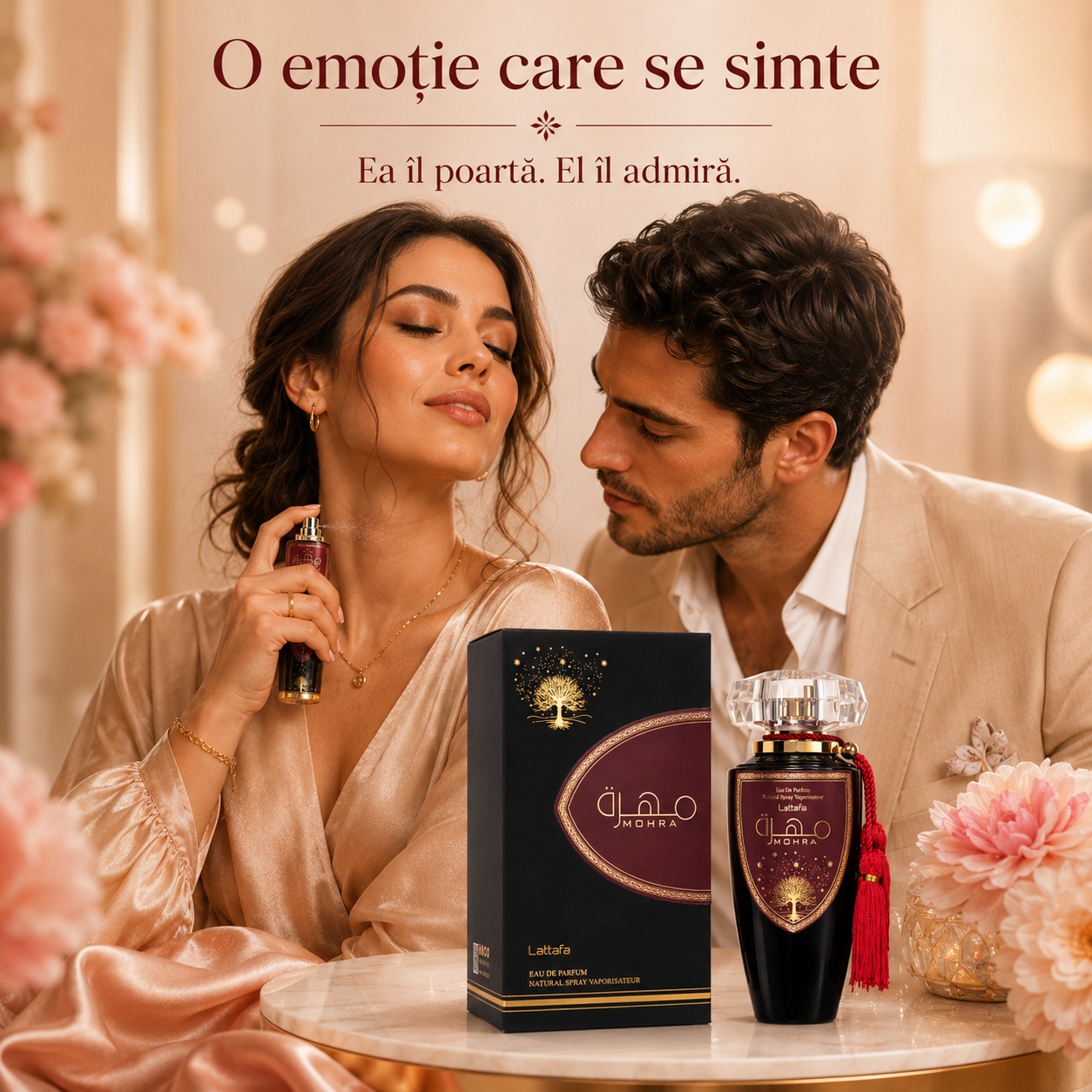 Lattafa Mohra parfum unisex romantic cu aromă rafinată, ea &icirc;l poartă el &icirc;l admiră