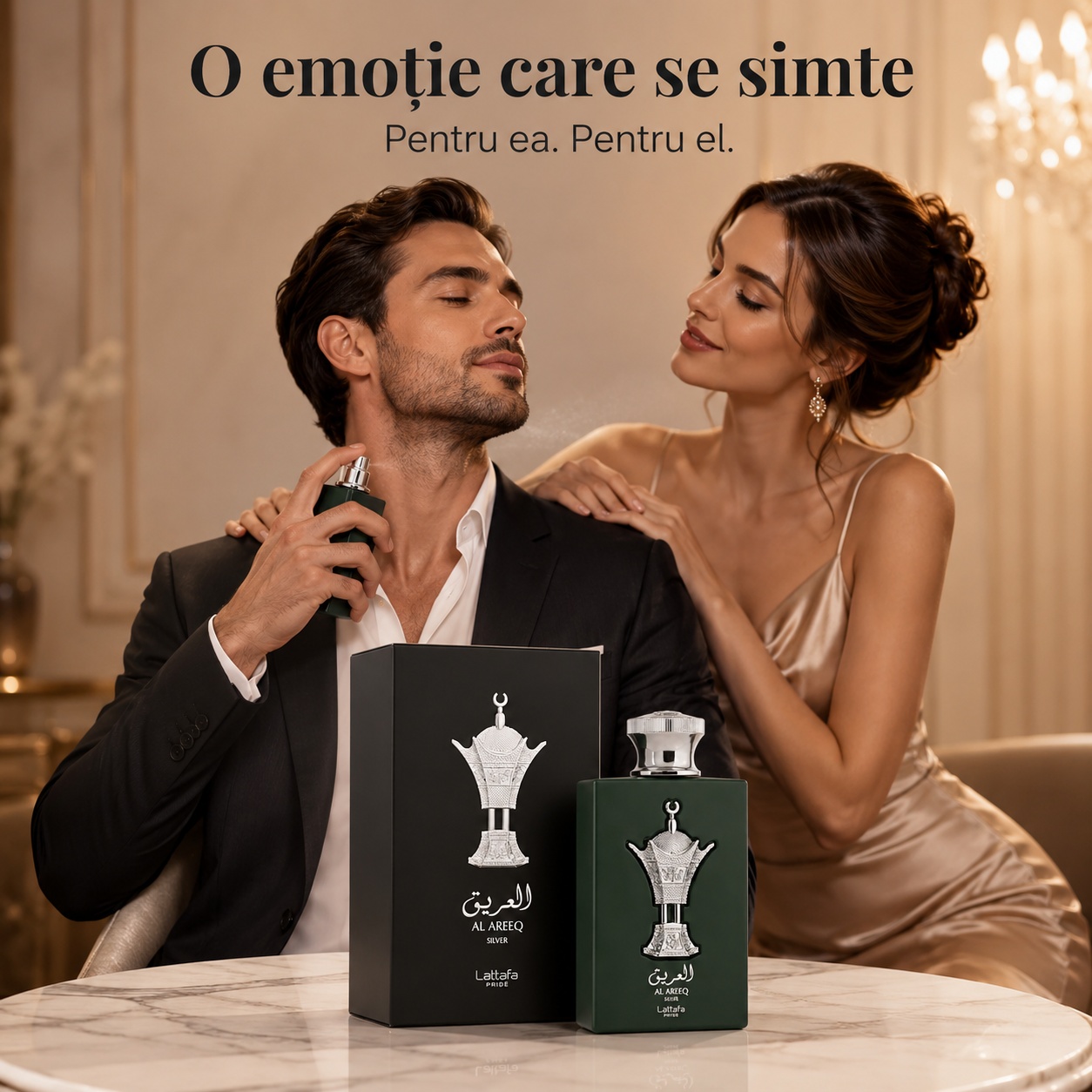 Lattafa Pride Al Areeq Silver parfum romantic unisex pentru ea și pentru el