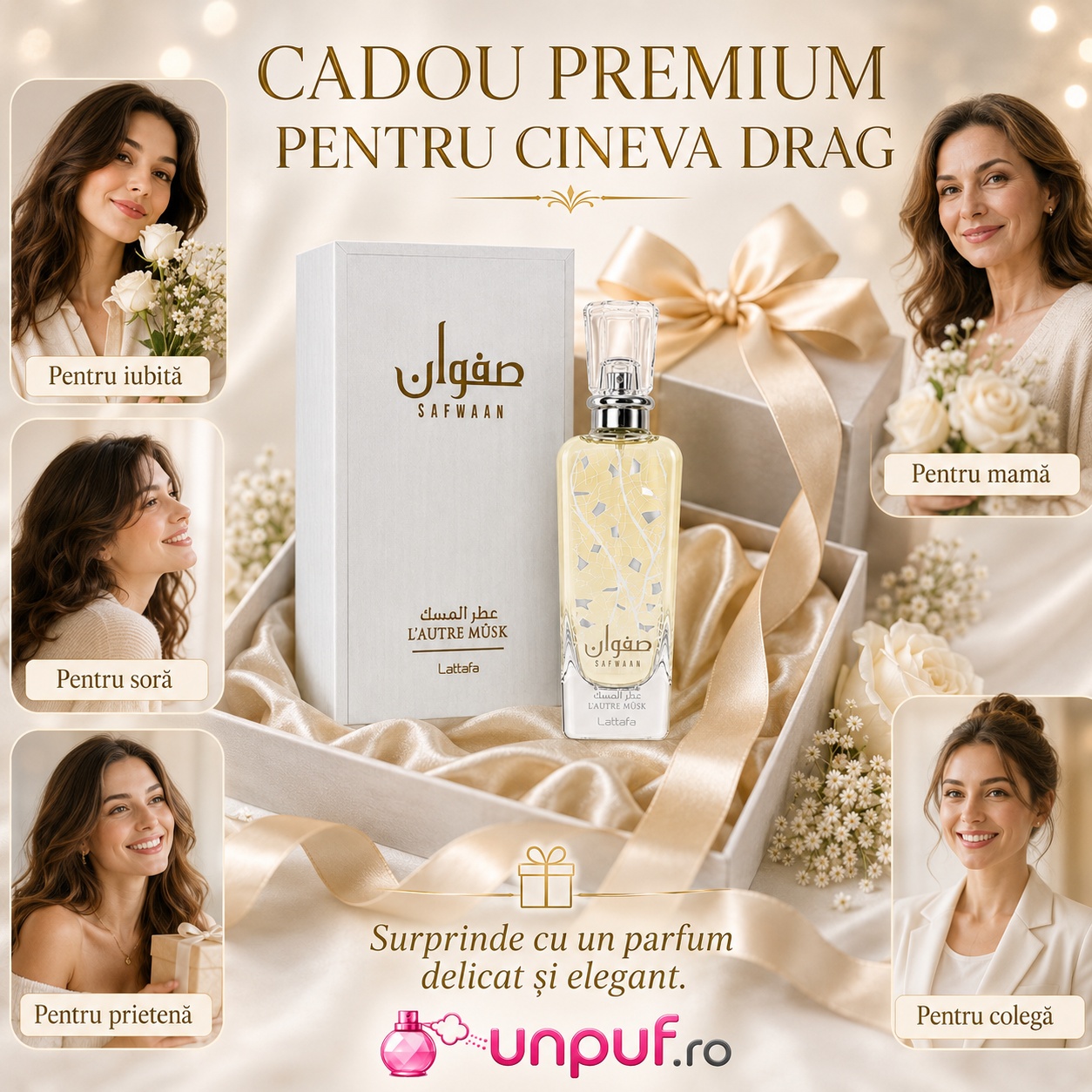 Lattafa Safwaan L&rsquo;Autre Musk cadou premium pentru iubită, mamă, soră, prietenă sau colegă