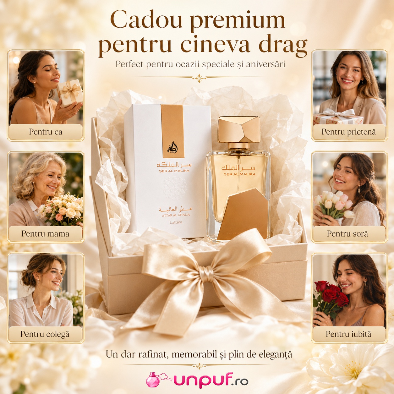 Lattafa Ser Al Malika cadou premium pentru ea, prietenă, mamă, soră, colegă sau iubită