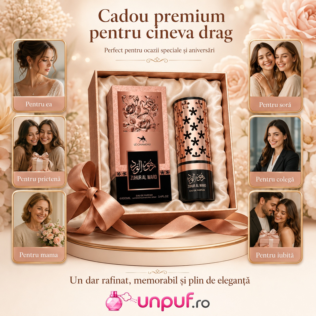 Zuhur Al Ward cadou premium pentru femei, prietenă, mamă, soră, colegă sau iubită