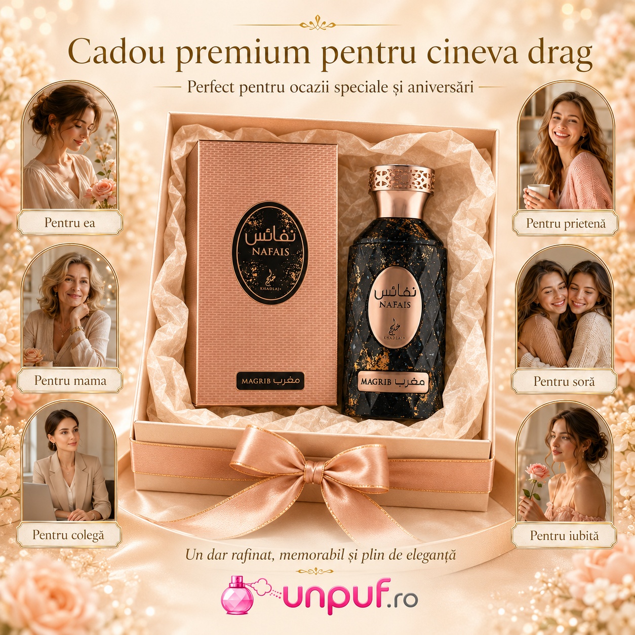Nafais Magrib cadou premium pentru cineva drag, parfum arabesc elegant și memorabil