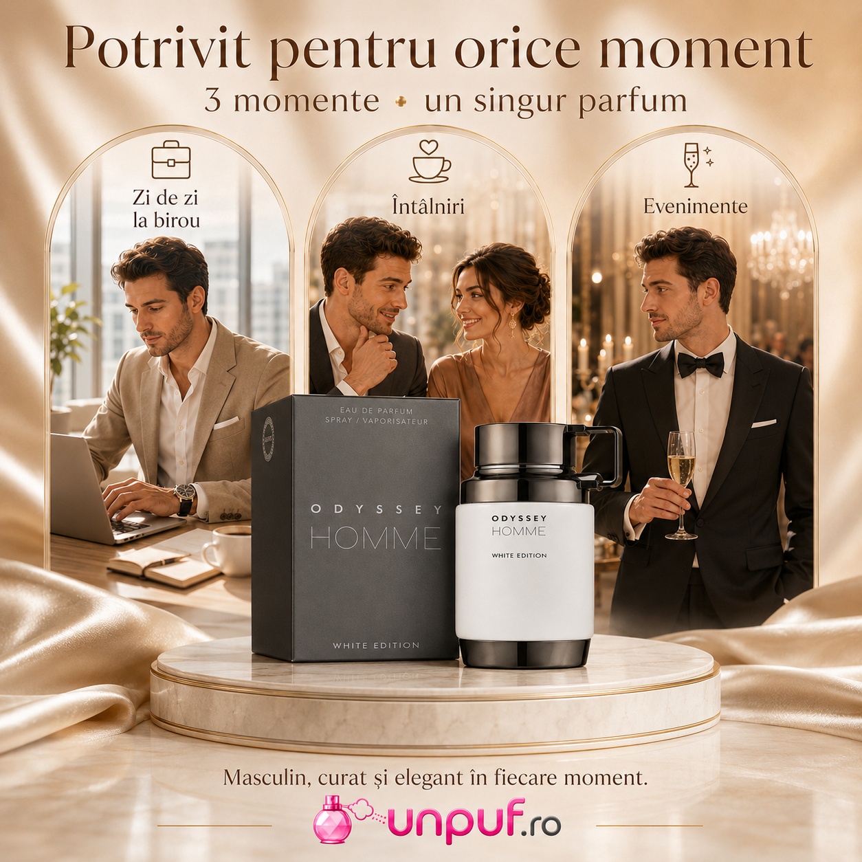 Odyssey Homme White Edition Armaf potrivit pentru zi de zi birou &icirc;nt&acirc;lniri și evenimente elegante