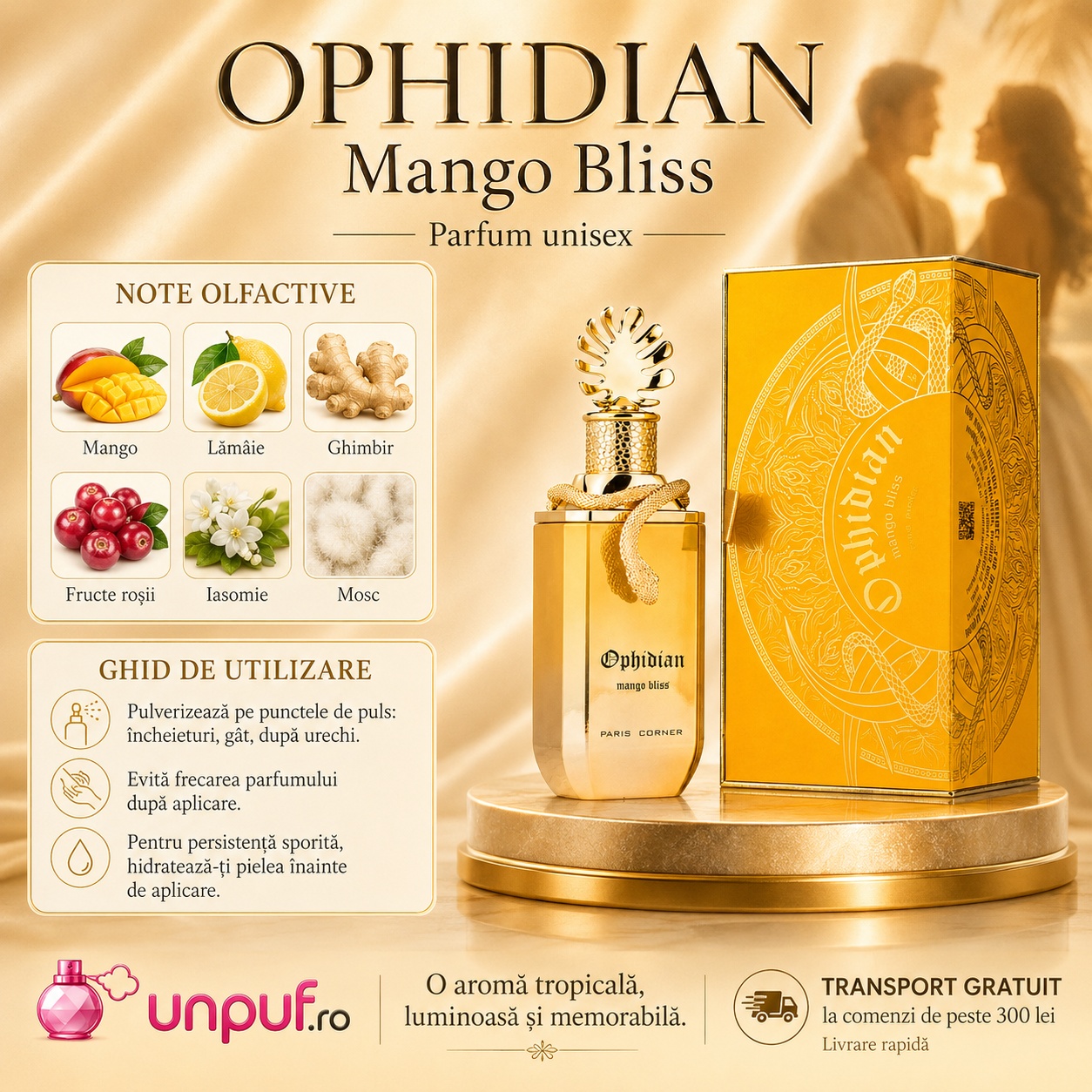 Ophidian Mango Bliss Paris Corner ghid de utilizare note olfactive și prezentare premium