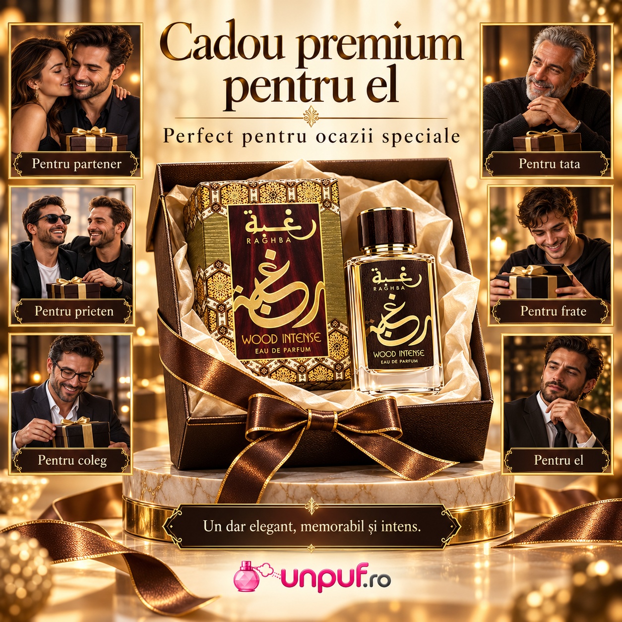 Raghba Wood Intense Lattafa Eau de Parfum 100 ml cadou premium pentru bărbați